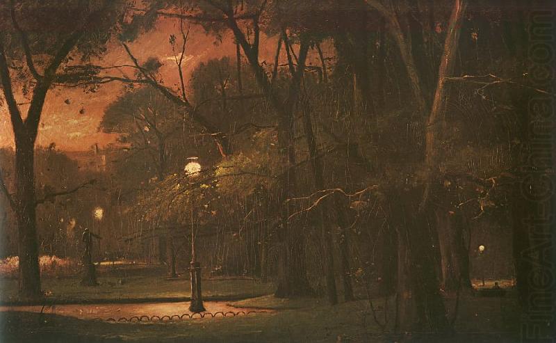Park Monceau at Night, Mihaly Munkacsy